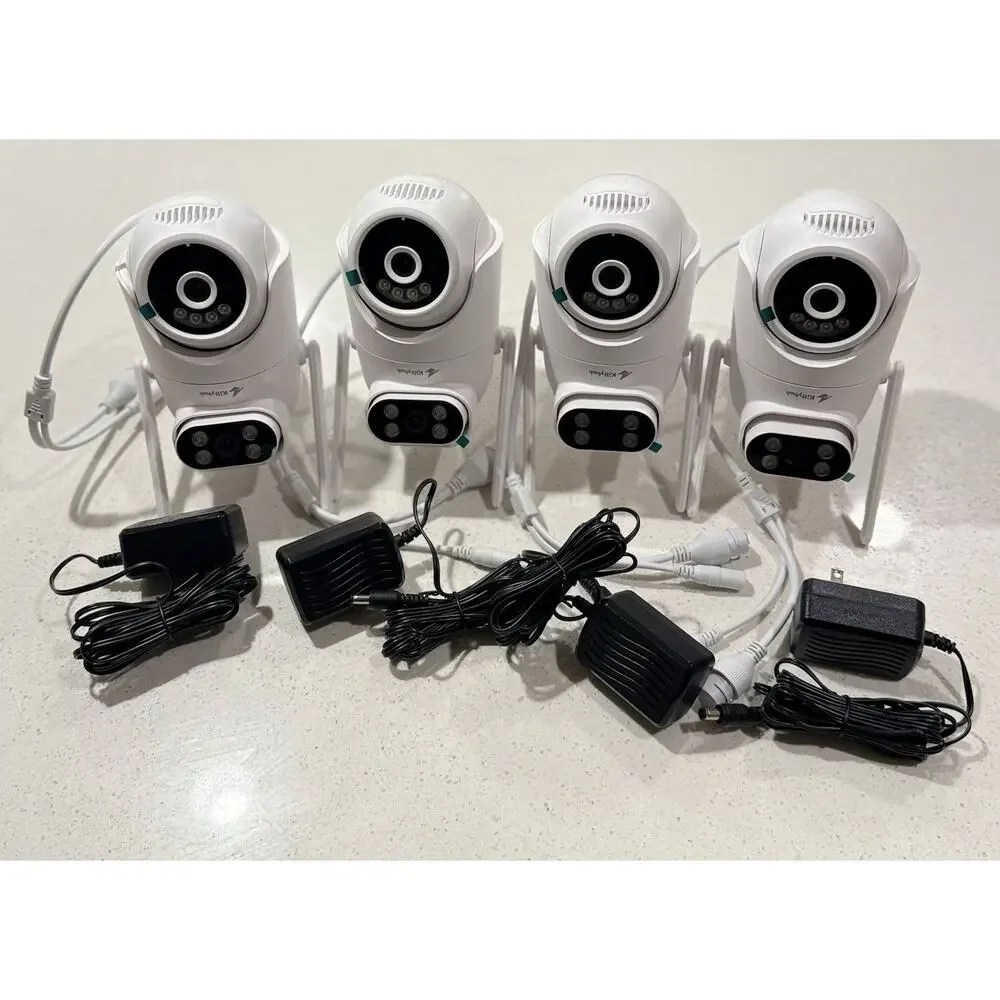 Kittyhok 2K PTZ Wireless Security Camera System 4 Cam 10” Monitor WiFi